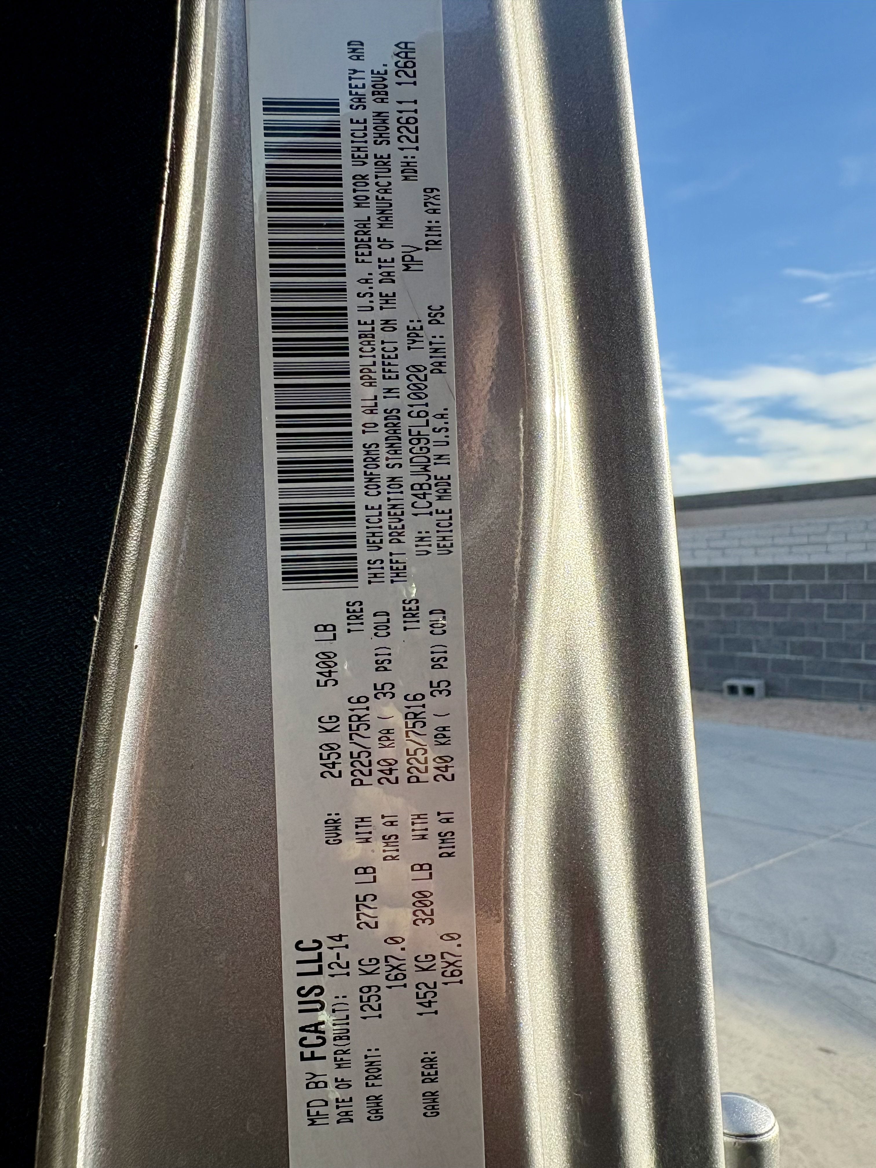 2015 Jeep Wrangler Unlimited Sport