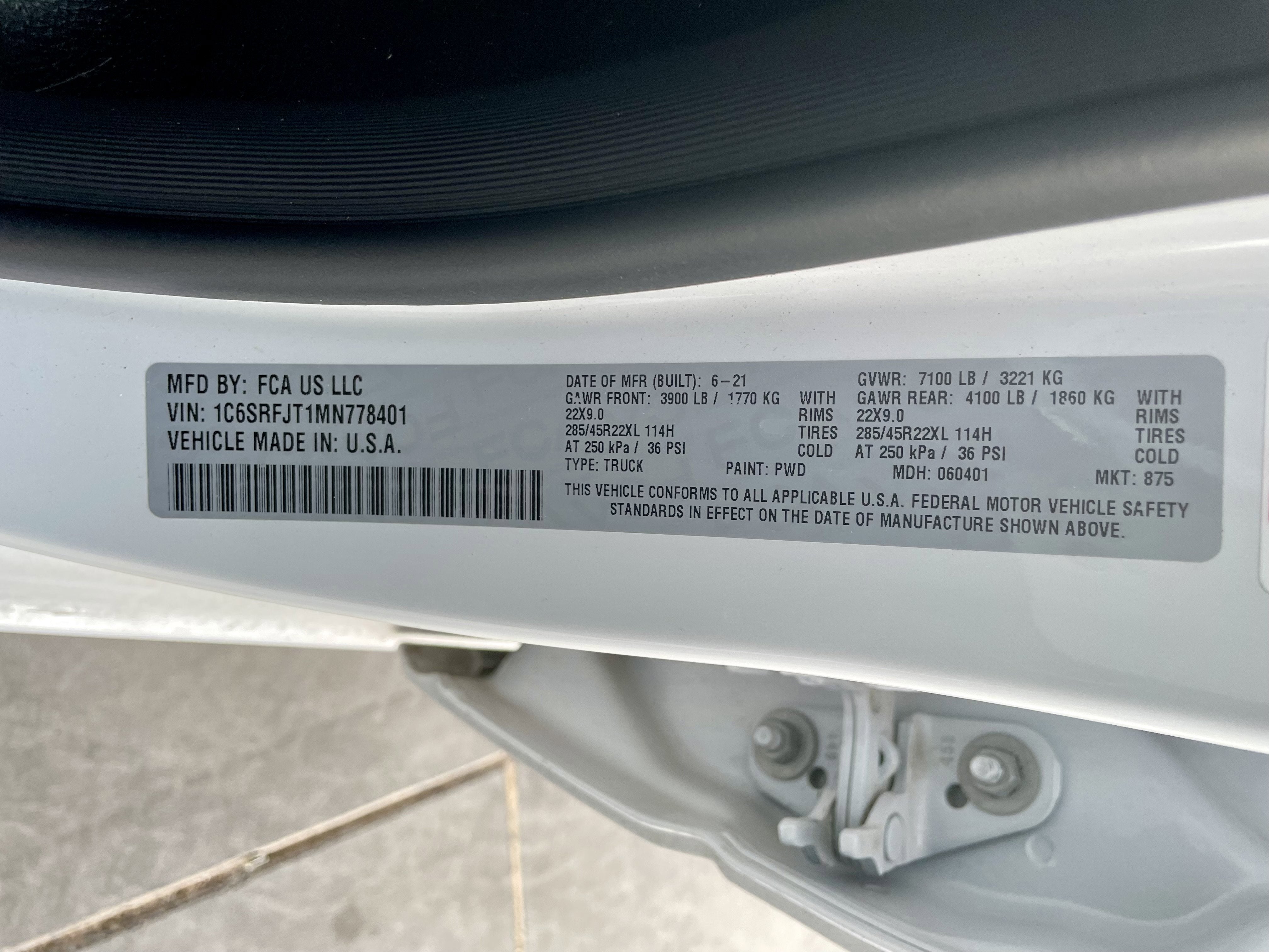 2021 RAM 1500 Laramie