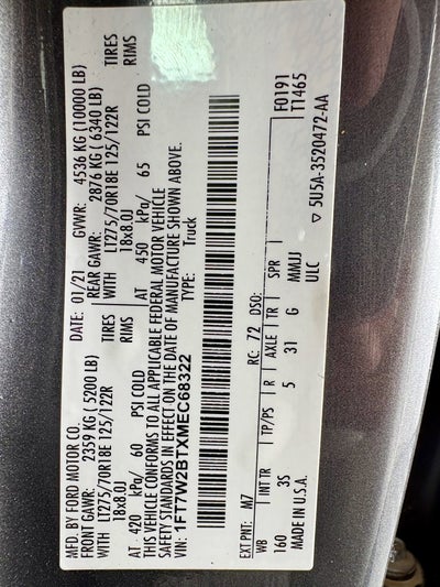 2021 Ford Super Duty F-250 SRW XLT