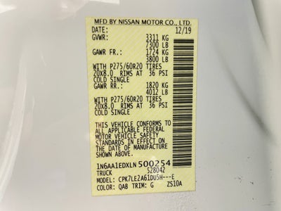 2020 Nissan Titan SL