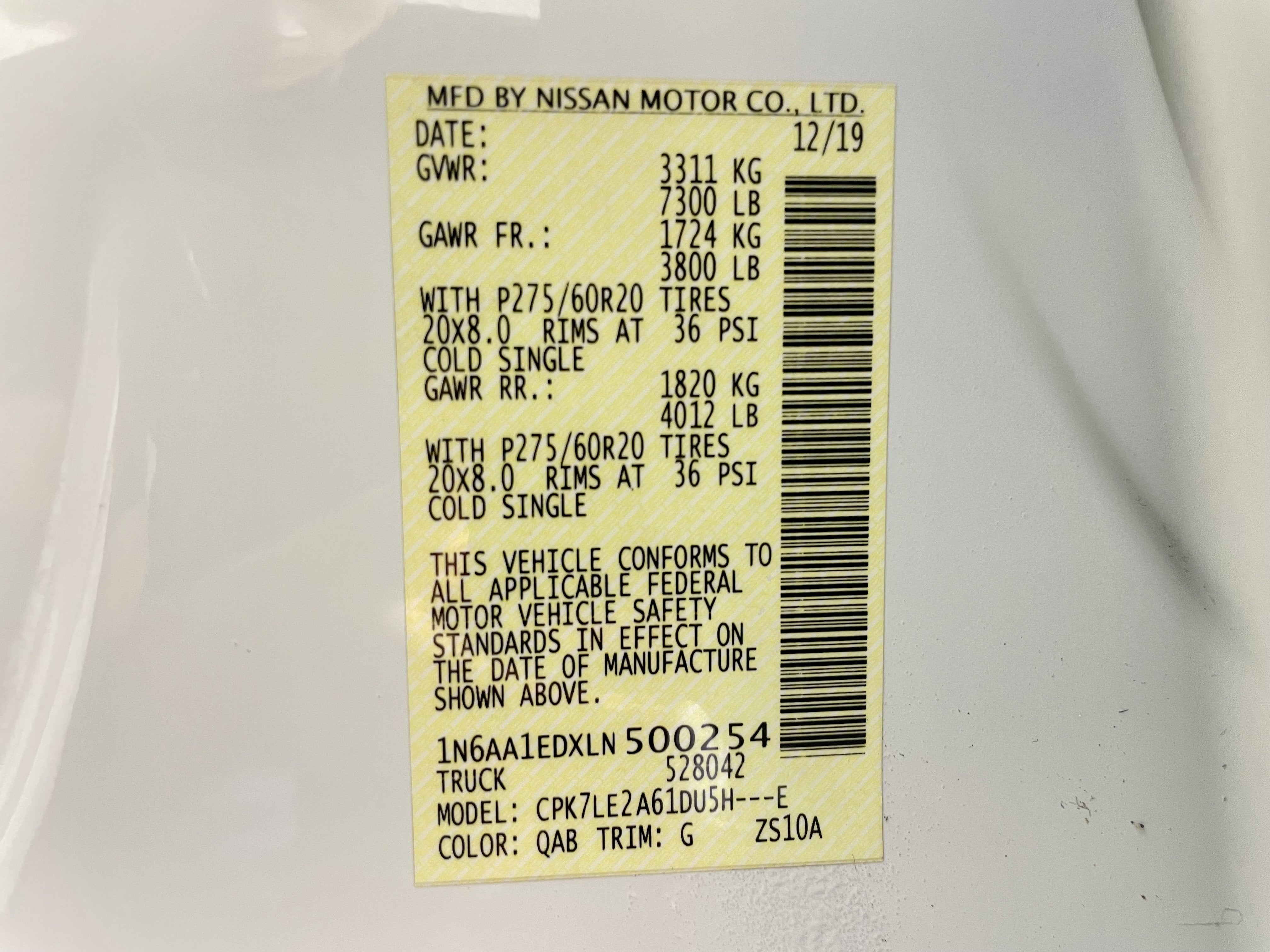 2020 Nissan Titan SL