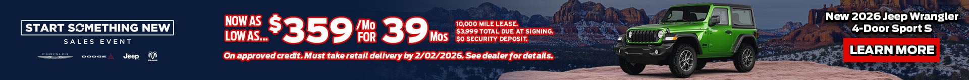 Start Something New Sales Event