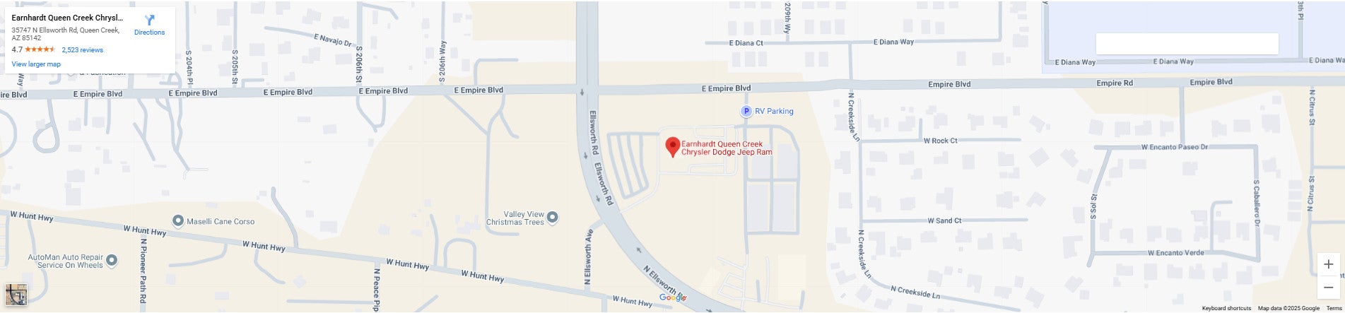 Earnhardt Queen Creek CDJR Map